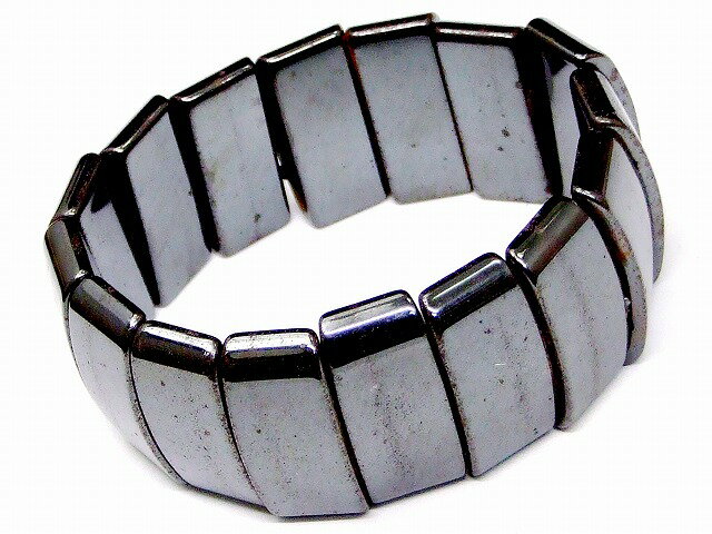 樂天商城 - H3-36C　　工場処分品特価 今月半額以下 わけあり ヘマタイト 13mm×31mm ブレスレット 内径19cm ポーチ付き 磁気有 送料無料 イギリス産 天然石 パワーストーン