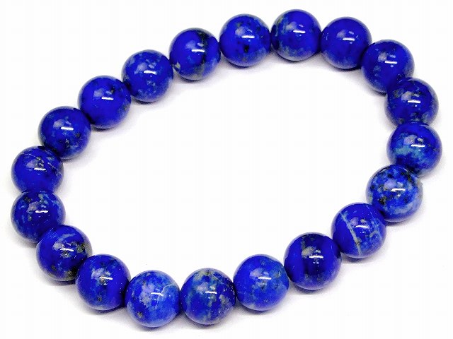 68770　　ラピスラズリ 瑠璃石 10mm AA ブレスレット 内径18cm ポーチ付き 送料無料 パキスタン産 天然石 パワーストーン