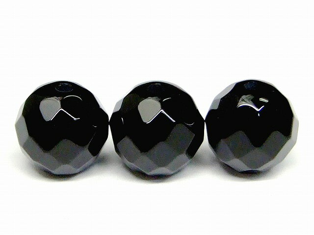 g3-483M　　オニキス 10mm 64面カット 1粒売り ネコポス送料無料 天然石 パワース...