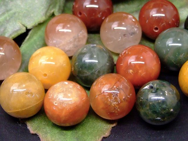 68697　　今月の半額 わけあり 福禄寿 ミックス ルチルクォーツ 12mm〜13mm 1粒売り 針水晶 送料無料 天然石 パワーストーン