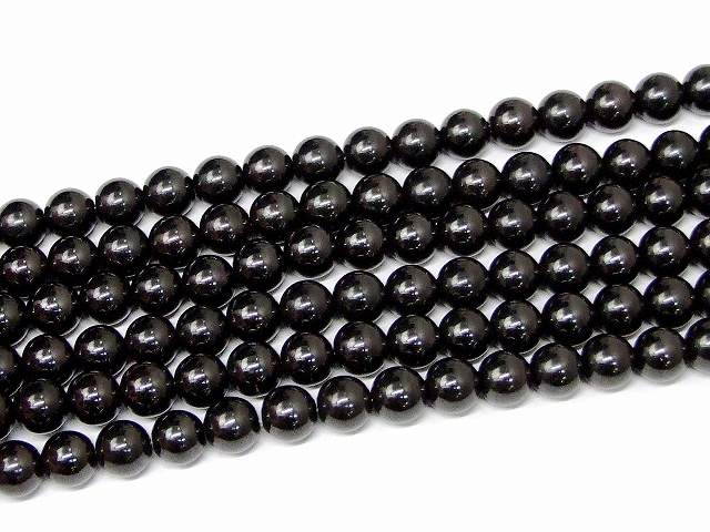 樂天商城 - H3-21B　　工場処分品特価 今月半額以下 わけあり ヘマタイト 8mm 黒 ブラック 磁気なし 磁無 1連39cm 通し針、解説書、1mゴム付き 送料無料 イギリス産 天然石 パワーストーン