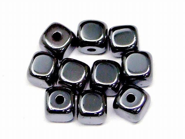 樂天商城 - 68510A　　ヘマタイト 4mm AA 10粒セット 磁気なし 磁無 四角 キューブ ネコポス送料無料 天然石 パワーストーン