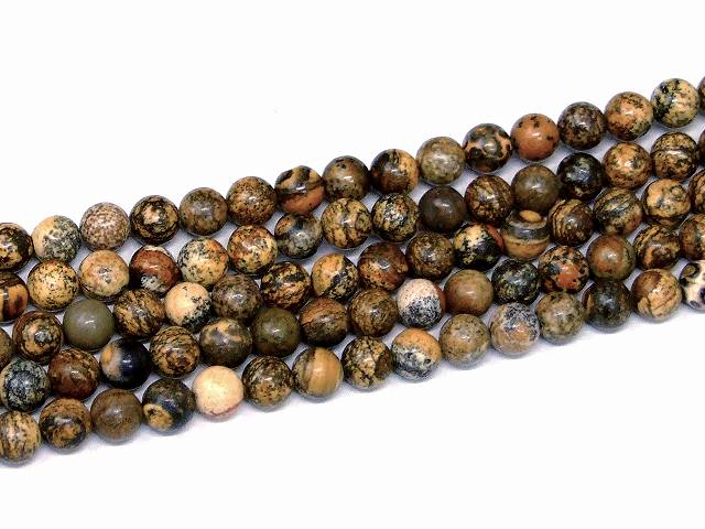 樂天商城 - 68561　　グレイニネス 木紋石 6mm 1連38cm 通し針、解説書、1mゴム付き 樹木 化石 送料無料 天然石 パワーストーン