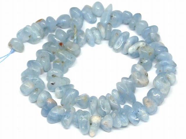 g3-210A　　アクアマリン さざれ 6mm〜16mm A 1連39cm 通し針、解説書、1mゴム付き 送料無料 天然石 パワーストーン