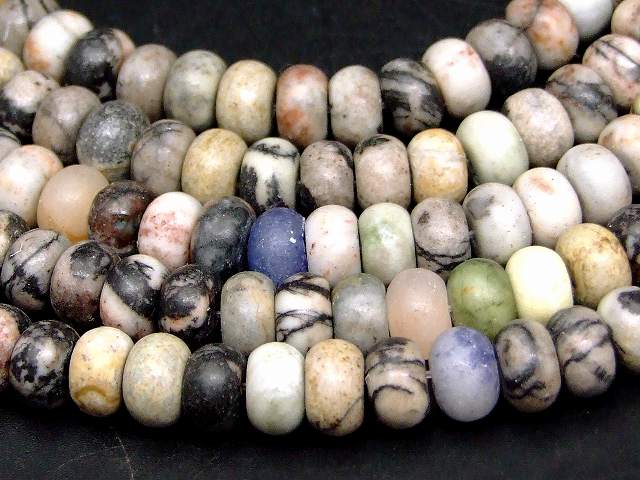 68667　　フロスト フォーティフィケーションアゲート 8mm×5mm A そろばん ソロバン 1連38cm 通し針、解説書、1mゴム付き 瑪瑙 メノウ めのう ネコポス送料無料 天然石 パワーストーン