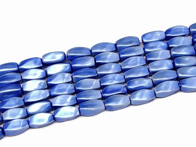 H3-22Z　　工場処分品特価 今月半額以下 わけあり ヘマタイト アイスブルー 磁気あり 12mm×6mm 7本セット 1連38cm 通し針、解説書、1mゴム付き 送料無料 イギリス産 天然石 パワーストーン