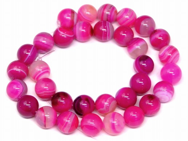 ≪g3-985H≫●天然12mm●桜縞アゲート 瑪瑙 メノウ アゲート ピンクストライプアゲート●1連39cm 通し針、解説書、1mゴム付き●ブラジル産●ネコポス送料無料●天然石●パワーストーン●