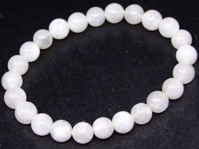 g3-223S　　今月の半額 ムーンストーン 7mm〜8mm AA ブレスレット 内径選択可能 ポーチ付き 鑑別済・本物保証 送料無料有 インド産 天然石 パワーストーン