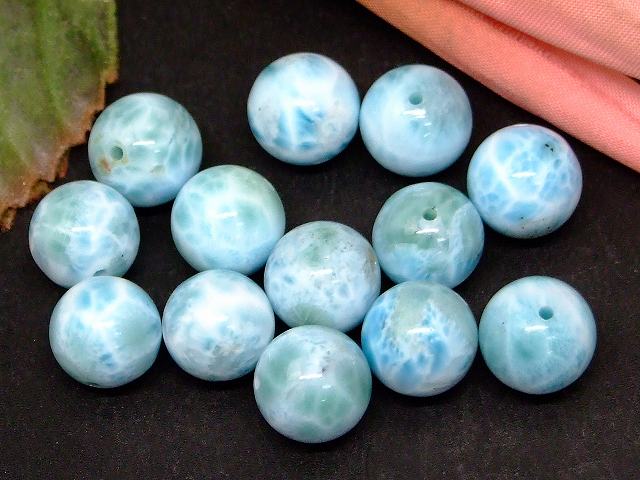 g3-1002C　　ラリマー 10mm〜11mm AAAA 1粒売り ドミニカ共和国産 鑑別済・本物保証 送料無料 天然石 パワーストーン