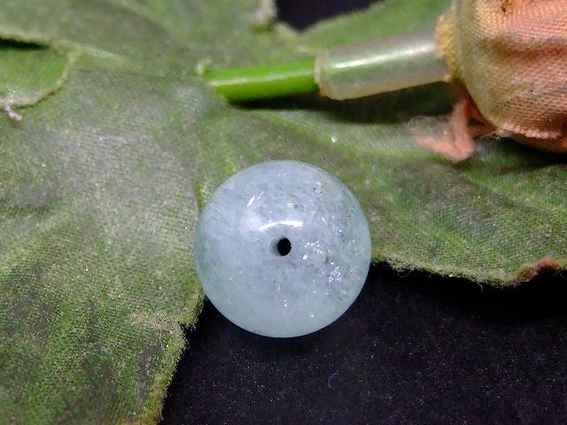 67728　　虹入り アクアマリン 11mm AAA 1粒売り 藍玉 送料無料 ブラジル産 天然石 パワーストーン