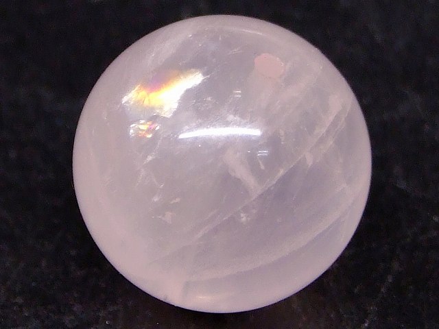 67783　　虹入り ディープローズクォーツ 16mm 4A 1粒売り 送料無料 マダガスカル産 天然石 パワーストーン