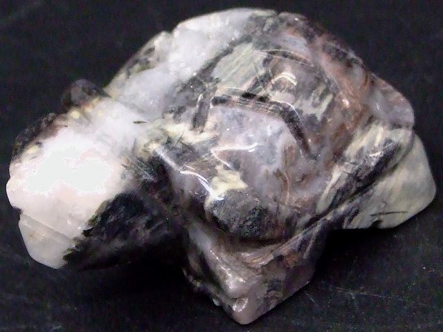 67759　　水晶＆ジャスパー 51mm×37mm 1個売り 亀 かめ カメ クリスタル クォーツ 送料無料 天然石 パワーストーン