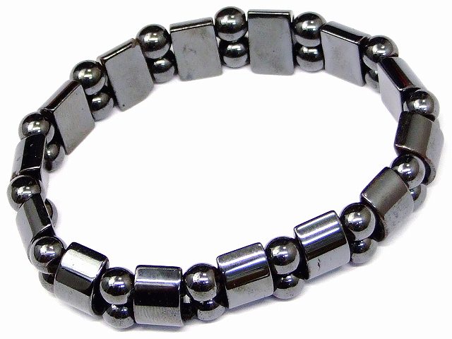 g3-836A　　今月半額 わけあり ヘマタイト 磁気あり 磁有 12mm×8mm／6mm バングル 内径18cm ブレスレッ..