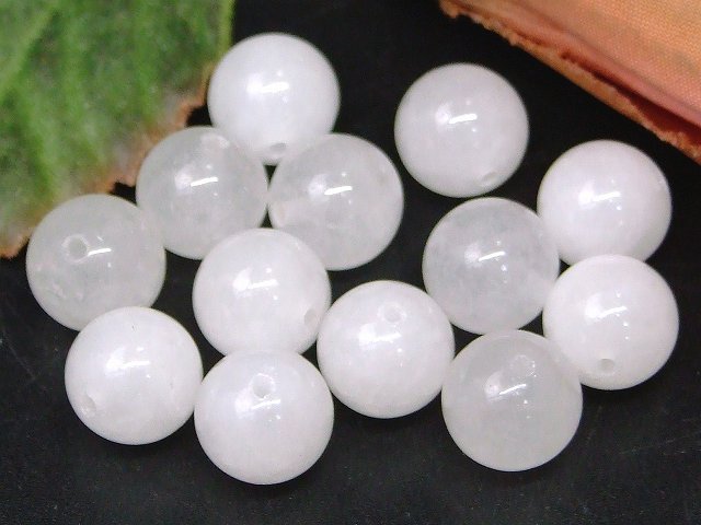 65325　　今月の半額 わけあり 白翡翠 10mm 1粒売り ヒスイ ジェイド 漢白玉 クォーツァイト ネコポス送料無料 天然石 パワーストーン