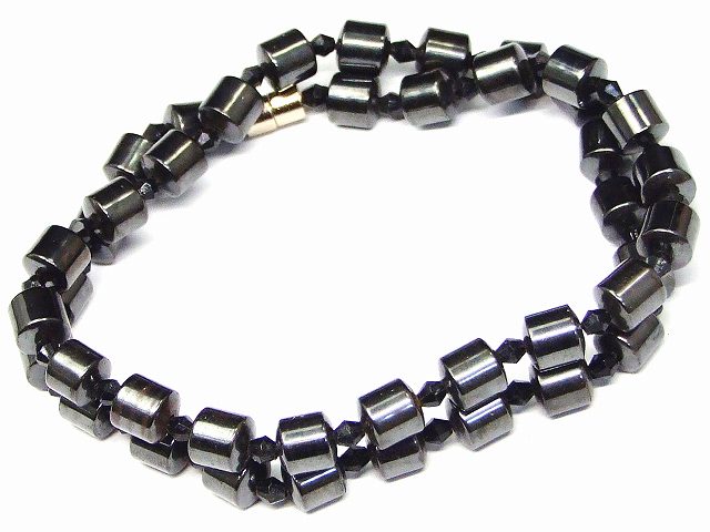 樂天商城 - 67796　　今月半額 わけあり ヘマタイト 磁気あり 磁有 8mm×4mm 長さ50cm ネックレス 送料無料 イギリス産 天然石 パワーストーン