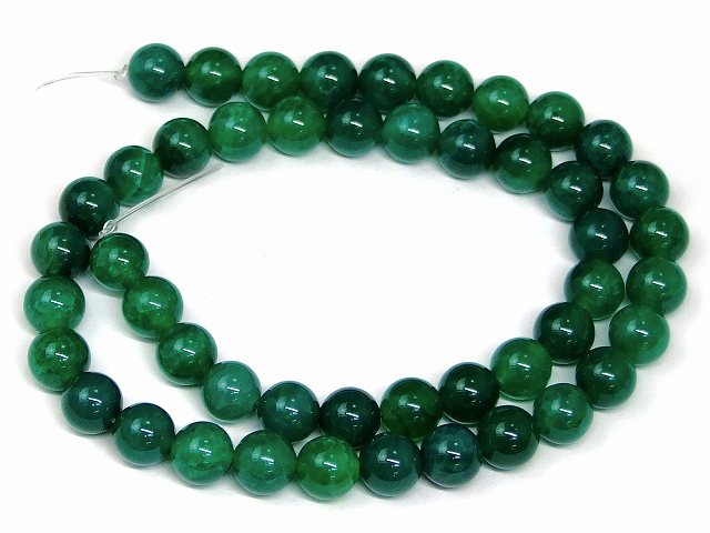 g3-960M　　緑龍紋瑪瑙 メノウ アゲート 8mm AA 1連38cm 通し針、解説書、1mゴム付き 送料無料 天然石 ..