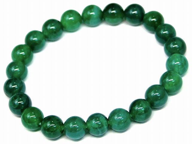 g3-960P　　緑龍紋瑪瑙 メノウ アゲート 8mm AA ブレスレット 内径調節可 送料無料 天然石 パワースト..