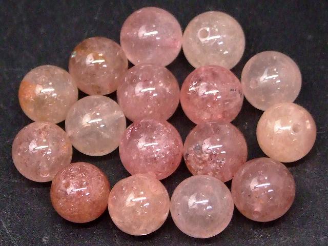 68110　　今月の半額 わけあり ストロベリークォーツ 苺水晶 7mm〜8mm 1粒売り 送料無料 天然石 パワーストーン