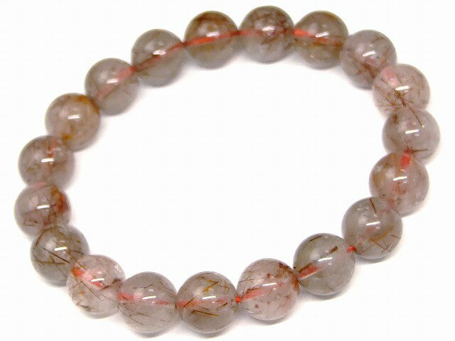 68101　　ルチルクォーツ 針水晶 11mm ブレスレット 内径18cm ポーチ付き 送料無料 ブラジル産 天然石 パワーストーン