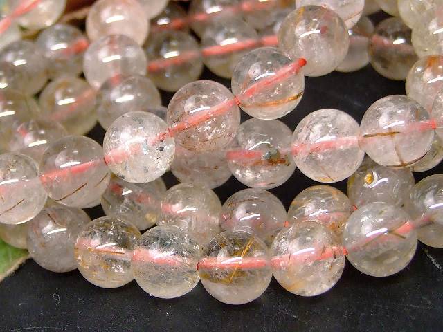 g3-1501E　　ルチルクォーツ 針水晶 9mm ブレスレット 内径18cm ポーチ付き 送料無料 ブラジル産 天然石 パワーストーン