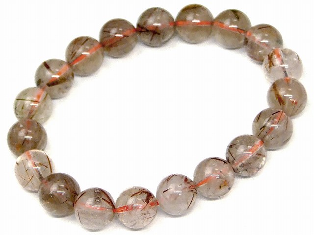 68135　　ルチルクォーツ 針水晶 11mm A+ ブレスレット 内径18cm ポーチ付き 送料無料 ブラジル産 天然石 パワーストーン