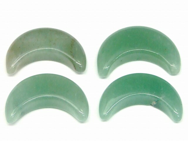 樂天商城 - 68945　　今月の半額 わけあり アベンチュリン 30mm×20mm 4個セット 月型 穴なし 送料無料有 天然石 パワーストーン