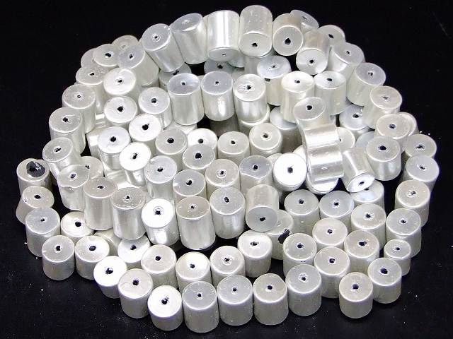 H3-17K　　工場処分品特価 今月半額以下 わけあり ヘマタイト ホワイト 白 磁気あり 10mm×8mm 磁有 600g 約250cm分 送料無料 イギリス産 天然石 パワーストーン