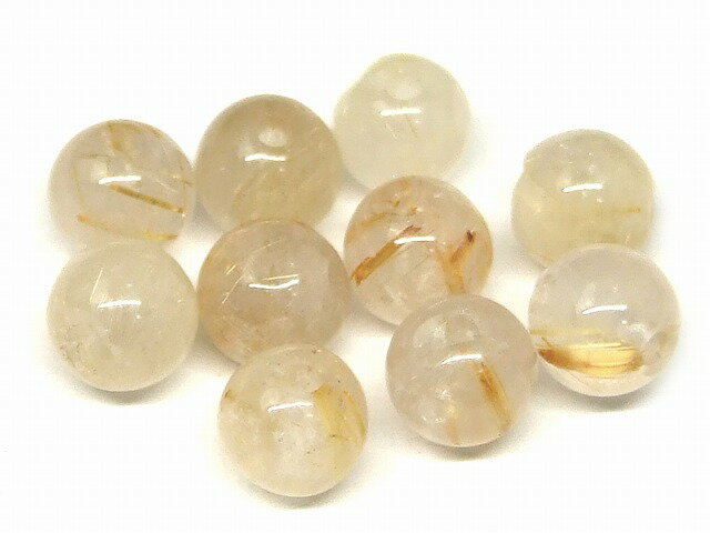 68475　　今月の半額 わけあり 6mm 10粒セット タイチンルチルクォーツ 針水晶 送料無料 ブラジル産 天..