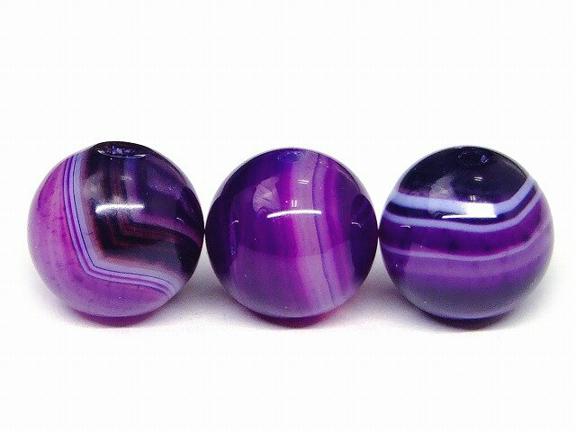 68481　　今月の半額 わけあり 紫縞瑪瑙 メノウ アゲート 12mm 1粒売り ネコポス送料無料 天然石 パワーストーン