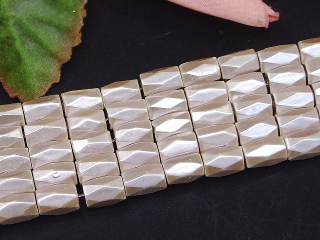 H3-18G　　工場処分品特価 今月半額以下 わけあり ヘマタイト ベージュローゼ 磁気あり 8mm×5mm カット 9本セット 1連40cm 通し針、解説書、1mゴム付き 送料無料 イギリス産 天然石 パワーストーン