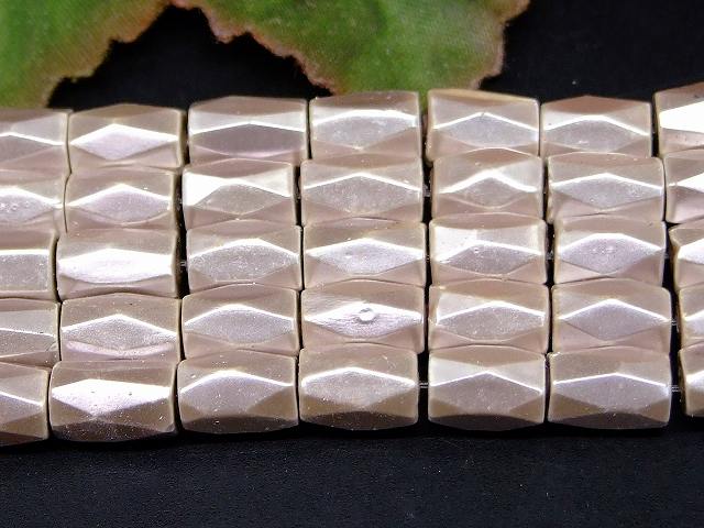 H3-18G　　工場処分品特価 今月半額以下 わけあり ヘマタイト ベージュローゼ 磁気あり 8mm×5mm カット 9本セット 1連40cm 通し針、解説書、1mゴム付き 送料無料 イギリス産 天然石 パワーストーン