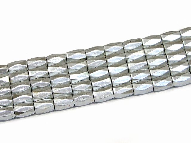 H3-18E　　工場処分品特価 今月半額以下 わけあり ヘマタイト シルバー 磁気あり 8mm×5mm カット 9本セ..