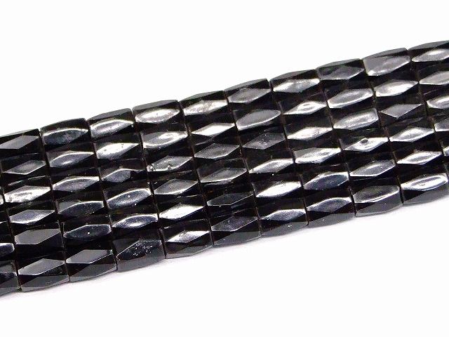 H3-20　　工場処分品特価 今月半額以下 わけあり ヘマタイト 黒色 ブラック 磁気あり 8mm×5mm カット 磁有 1連40cm 通し針、解説書、1mゴム付き 送料無料 イギリス産 天然石 パワーストーン