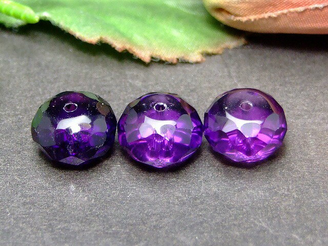 54452　 アメジスト 紫水晶 12×7mm A 1粒売り ボタンカット ネコポス送料無料 ブラジル産 天然石 パワ..