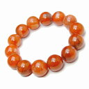 g3-2175C 16mm~17mm AA ナンホンメノウ ナンホーンアゲート 南紅瑪瑙 ブレスレット 内径18cm ポーチ付き 送料無料有 中国産 天然石 パワーストーン