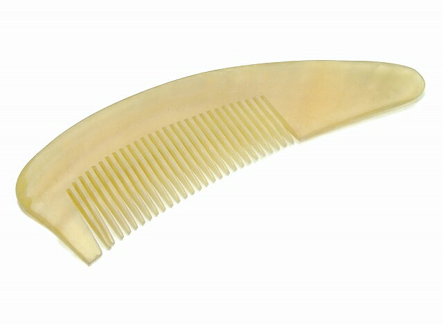 牛角142　かっさプレート 15.8cm×4.5cm 櫛型 くし 牛角 頭・顔・ボディのリンパマッサージ 美容 マッサ..