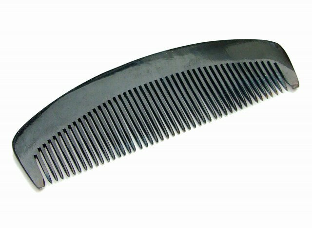 牛角147　かっさプレート 16.0cm×5.0cm 櫛型 くし 牛角 頭・顔・ボディのリンパマッサージ 美容 マッサ..