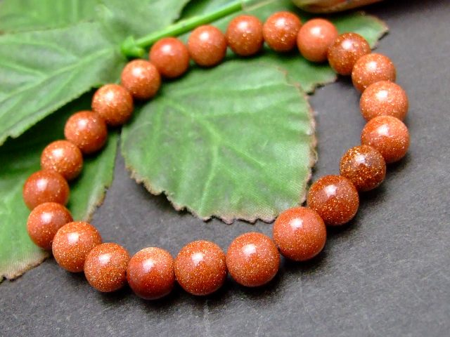 31101A　　ゴールドストーン 茶金石 8mm 5A ブレスレット 内径選択可能 ネコポス送料無料 人工石 パワ..