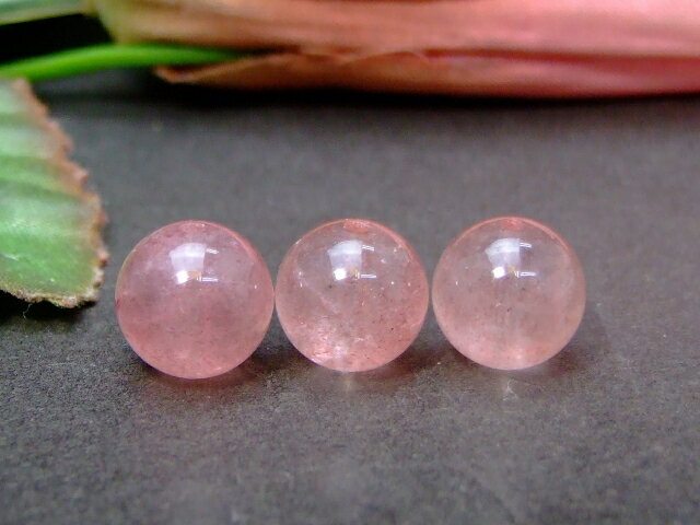 g3-651M　　ストロベリークォーツ 10mm AA 1粒売り 苺水晶 ネコポス送料無料 ブラジル産 天然石 パワー..