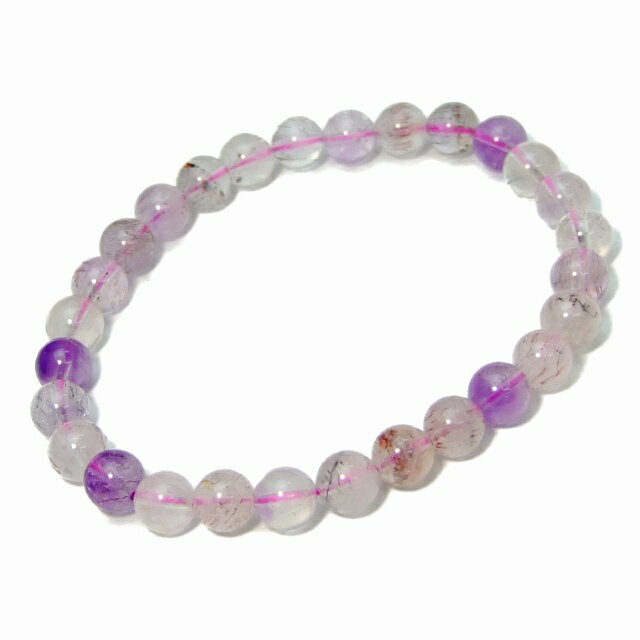 g3-1546E　　今月の半額 6mm A+ スーパーセブン ブレスレット 内径調節可 ポーチ付き 送料無料 ブラジ..