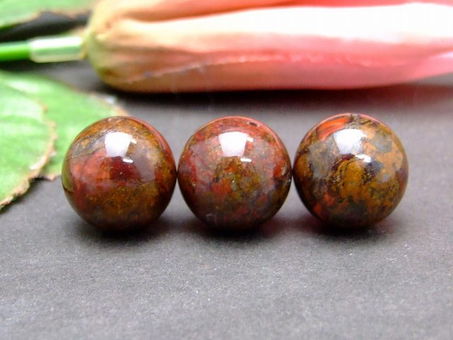 Genuine, Semi-Precious Stones - g3-2221L　　ピーターサイト 14mm AA 1粒売り テンペストストーン ネコポス送料無料 ナミビア産 天然石 パワーストーン
