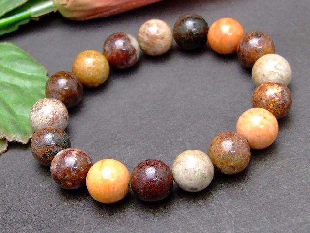 57591　　12mm ガーデン 水晶 ガーデンクォーツ ブレスレット 内径18cm 鑑別済・本物保証 ポーチ付き ..