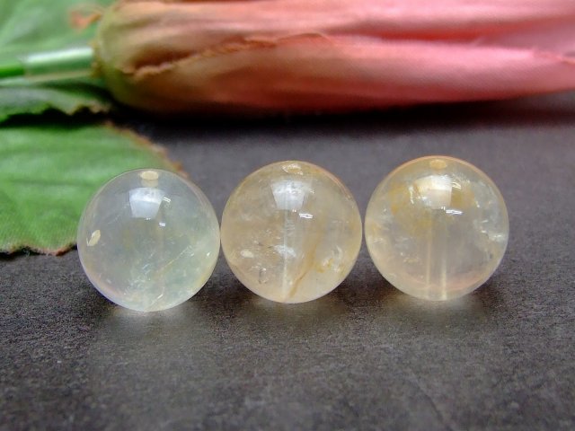 Genuine, Semi-Precious Stones - g3-3013C　　13mm 特級 1粒売り ライモナイト リモナイトインクォーツ オーロラクォーツ 褐鉄鉱 ネコポス送料無料 天然石 パワーストーン