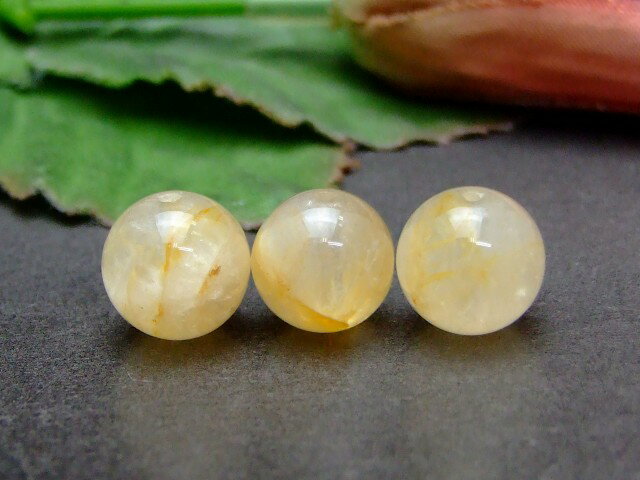 g3-3013R　　11mm AA 1粒売り ライモナイト リモナイトインクォーツ オーロラクォーツ 褐鉄鉱 ネコポス送料無料 天然石 パワーストーン