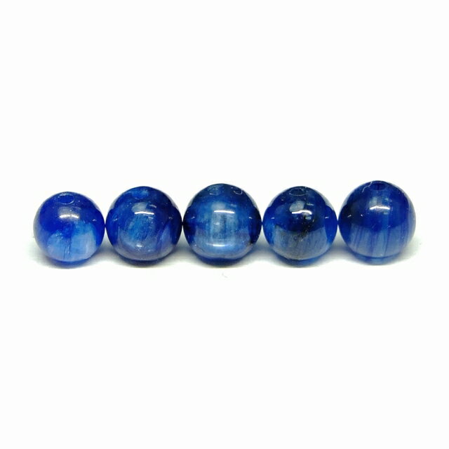 Genuine, Semi-Precious Stones - g3-681H　　5mm 5A カイヤナイト 1粒売り 鑑別済 本物保証 ネコポス送料無料 ブラジル産 天然石 パワーストーン