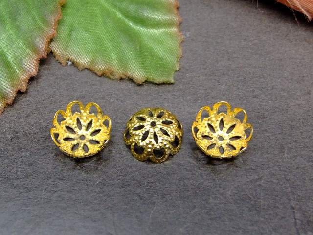 P3-510K　　座金 11mm 100個セット ゴールド 金 パーツ 在庫処分 ネコポス送料無料 天然石 パワーストーンアクセサリー作りに