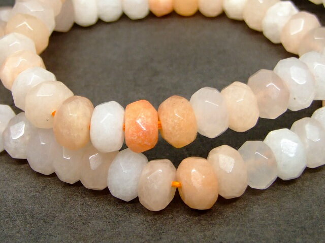 g3-2D　ピンクアベンチュリン 8mm×5mm ボタンカット ソロバンカット ブレスレット 内径調節可 送料無料 インド産 天然石 パワーストーン