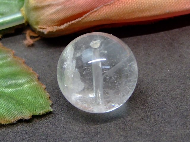 61437 　虹入り 20mm 1粒売り 水晶 クリスタル クォーツ 送料無料 ブラジル産 天然...