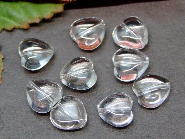 g3-309N　8mm クリスタル 水晶 ハート 1粒売り ネコポス送料無料 ブラジル産 天然石 パワーストーン