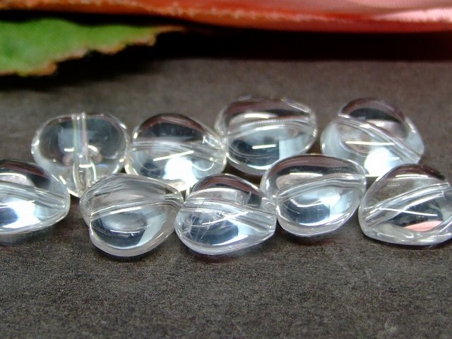 g3-309N　8mm クリスタル 水晶 ハート 1粒売り ネコポス送料無料 ブラジル産 天然石 パワーストーン